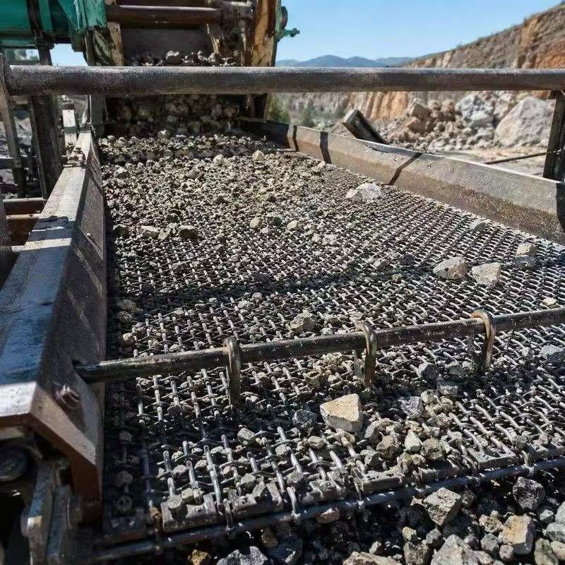 Woven screen used for quarry material classification